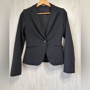 Express Size 4 Black One-Button Tailored Blazer